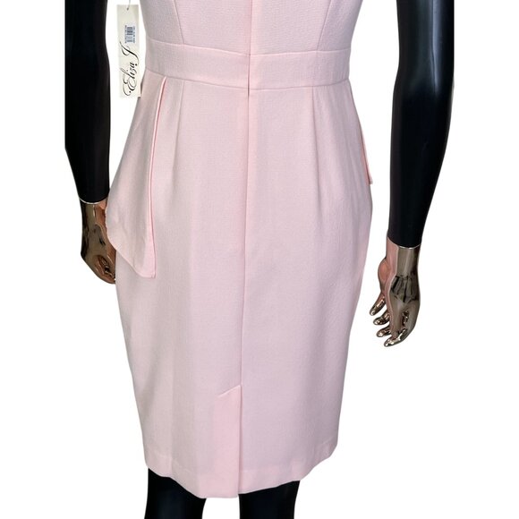 Eliza J Blush Pink Sleeveless Tiered Ruffle Sheath Dress Size 4 NWT - Picture 8 of 12